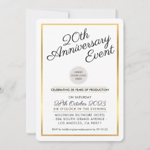 UNTERNEHMEN ANNIVERSARY PARTY Moderne Business Mar Einladung