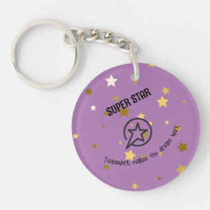 Unternehmen/Büro/Schule - Supergoldstern bearbeite Schlüsselanhänger