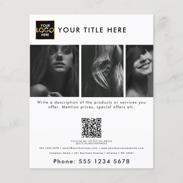 Unternehmen Business Your Logo Here Marketing Foto Flyer (Vorne)
