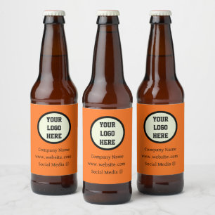 Unternehmen für benutzerdefinierte Logos Orange Bu Bierflaschenetikett