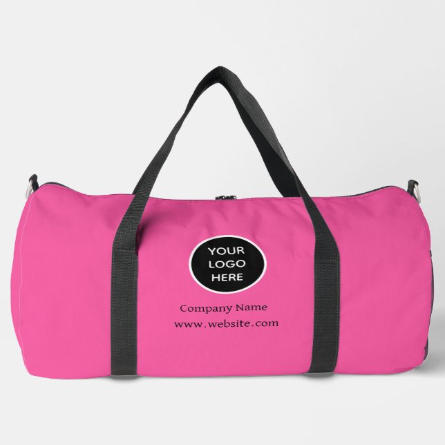 Unternehmen für benutzerdefinierte Logos Pink-Unte Duffle Bag (Vorderseite)