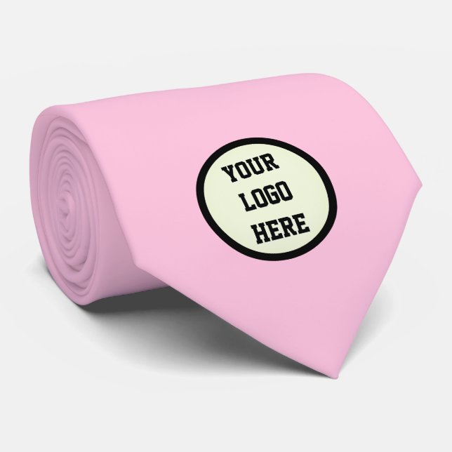 Unternehmen für benutzerdefinierte Logos Pink-Unte Krawatte (Gerollt)