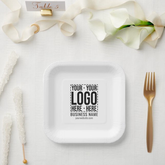 Unternehmen für kundenspezifische Firmenlogos Mode Pappteller (Hochzeit)