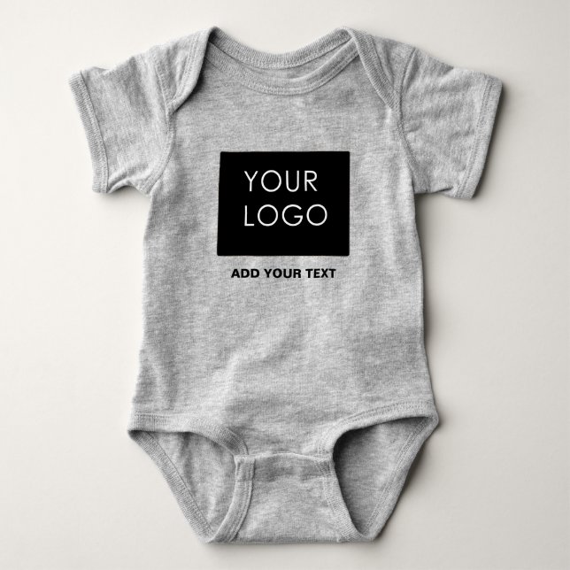 Unternehmen für kundenspezifische Logos Baby Strampler (Vorderseite)