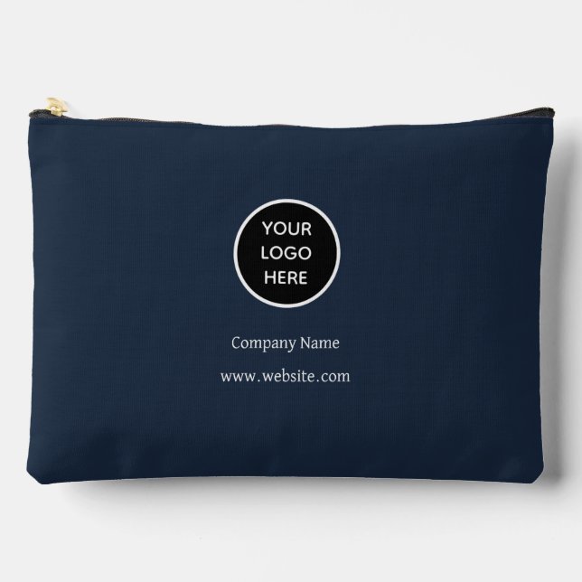 Unternehmen für kundenspezifische Logos Navy Blue  Zubehörtasche (Vorderseite)