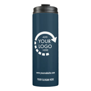Unternehmen für kundenspezifisches Logo Navy Blu Thermosbecher