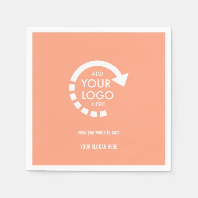Unternehmen für kundenspezifisches Logo | Peach Co Serviette (Vorderseite)