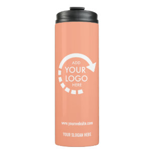 Unternehmen für kundenspezifisches Logo   Peach Co Thermosbecher