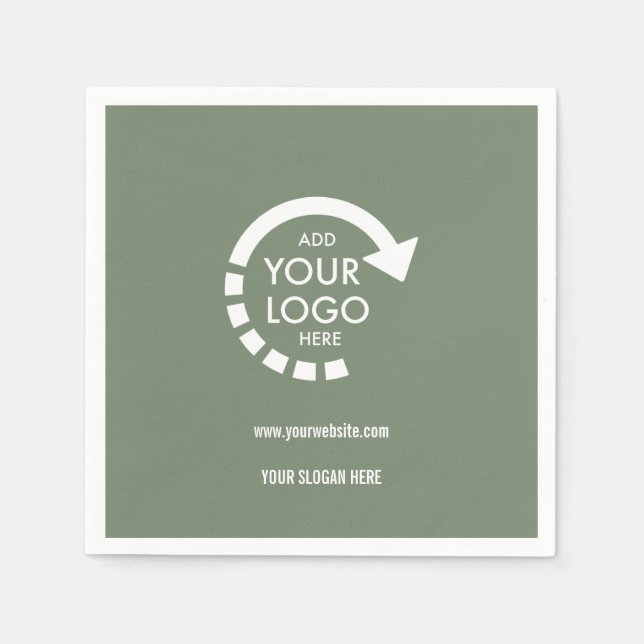 Unternehmen für kundenspezifisches Logo | Sage Gre Serviette (Vorderseite)