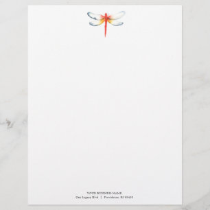 Unternehmen Letterhead Design Red Dragonfly Briefbogen