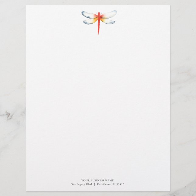 Unternehmen Letterhead Design Red Dragonfly Briefbogen (Vorderseite)
