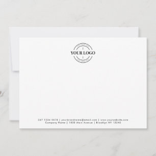 Unternehmen mit benutzerdefiniertem Logo Mitteilungskarte