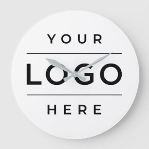 Unternehmen mit eigenem Logo für das weiße Unterne Große Wanduhr