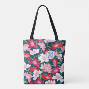 Unternehmen mit farbigen Red Floral Pattern Tasche