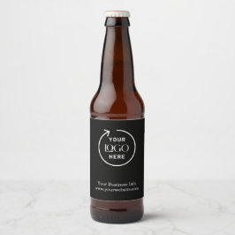 Unternehmen mit Firmenlogo Minimalistisch Bierflaschenetikett