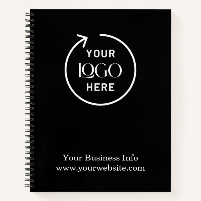 Unternehmen mit Firmenlogo Minimalistisch Notizbuch (Vorderseite)