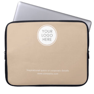 Unternehmen mit Logo und Geschäftsinformationen Laptopschutzhülle