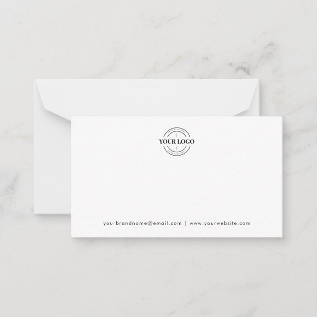 Unternehmen mit Minimalistischem Logo Mitteilungskarte (Vorderseite)