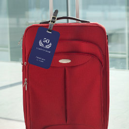 Unternehmen mit Sitz in Navy, White Business Gepäckanhänger