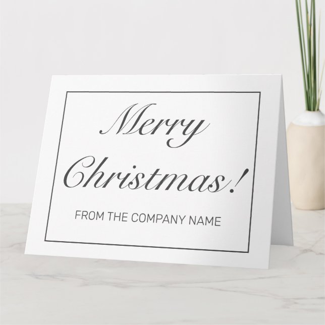 Unternehmen Moderne Minimalistische Weihnachtsgrüß Karte (Vorderseite)