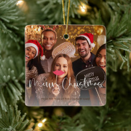 Unternehmen QR Code Foto Frohe Weihnachtsgeschenk Keramikornament