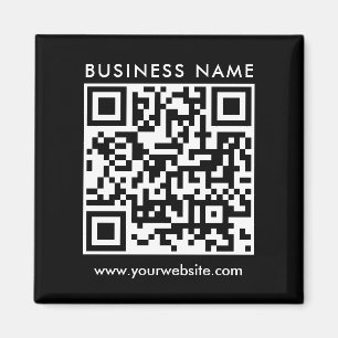 Unternehmen QR-Code Logo Text Schwarz Quadrat Magnet