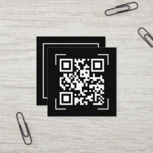 Unternehmen   QR-Code-Prüfung Minimalistisch Quadratische Visitenkarte