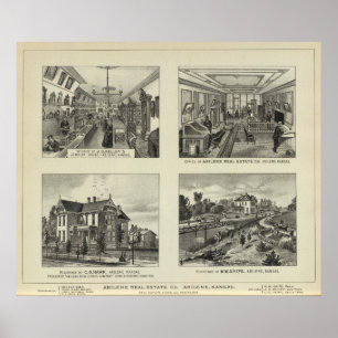 Unternehmen und Residenzen, Abilene, Kansas Poster