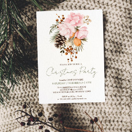 Unternehmen Weihnachten Party rustikale botanische Einladung