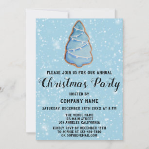 Unternehmen Weihnachten Weihnachten Party Blue Tre Einladung