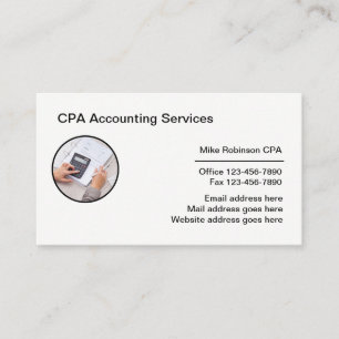 Unternehmens CPA Buchhalter Visitenkarten Design Visitenkarte