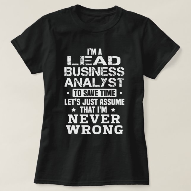 Unternehmensanalytiker T-Shirt (Design vorne)