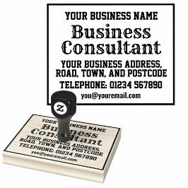 Unternehmensberater mit Name, Anschrift usw. Gummistempel