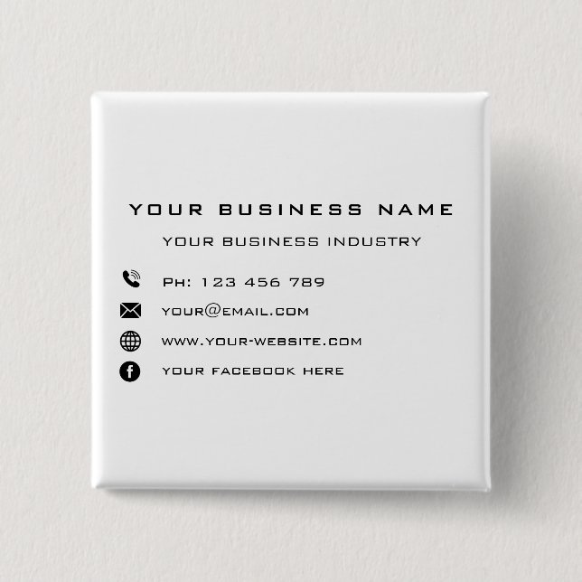 Unternehmensförderung Personalisiert - modern Button (Vorderseite)