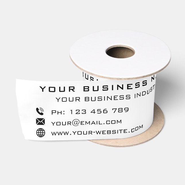 Unternehmensförderung Personalisiert - modern Satinband (Spule)