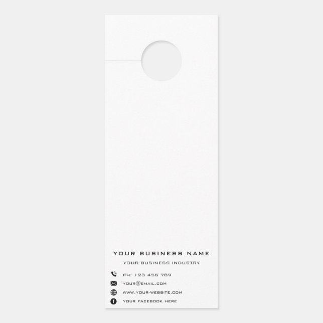 Unternehmensförderung Personalisiert - modern Türanhänger (Vorderseite)