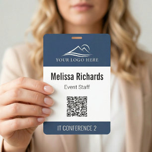 Unternehmenskonferenz-Veranstaltungs-QR-Code Blau Ausweis