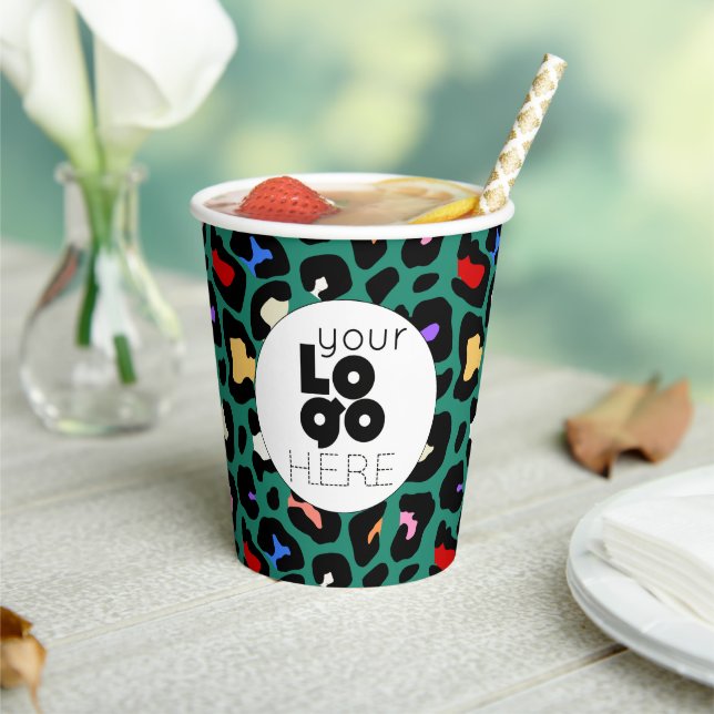 Unternehmensliste Tropische Jungle Leopard Papier- Pappbecher (In Situ)