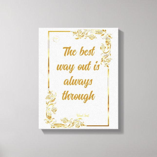 Unternehmensmotivation Frost Typografie Leinwanddruck (Vorderseite)