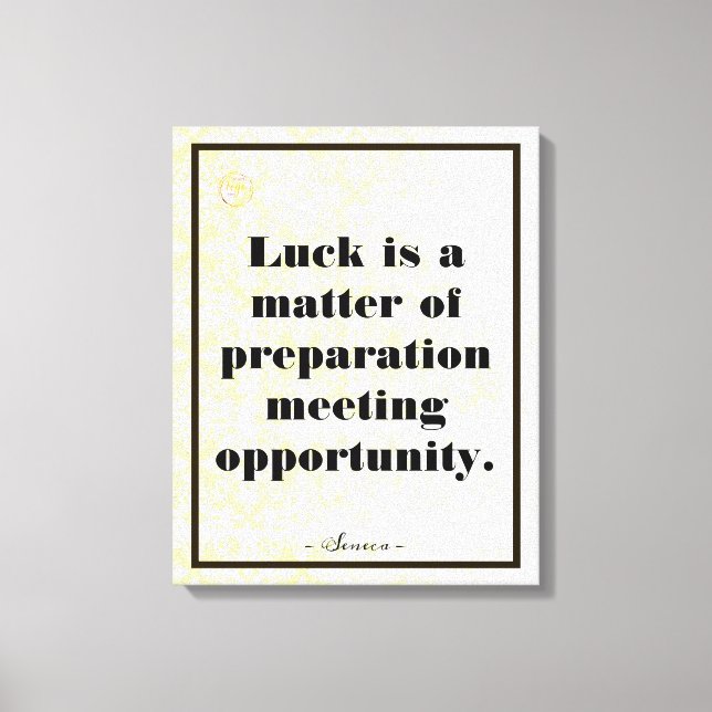 Unternehmensmotivation Seneca Typografie Leinwanddruck (Vorderseite)