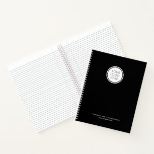 Unternehmensnotizbuch mit Logo und Geschäftsinform Notizbuch