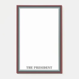 Unternehmenspräsident Post-it Klebezettel