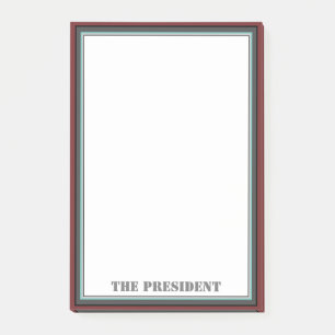 Unternehmenspräsident Post-it Klebezettel