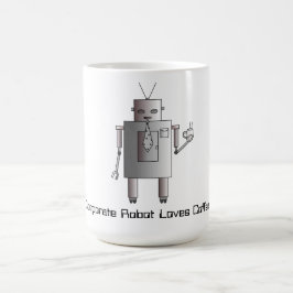 Unternehmensroboter-Liebe-Kaffee, Retro Vintager Kaffeetasse