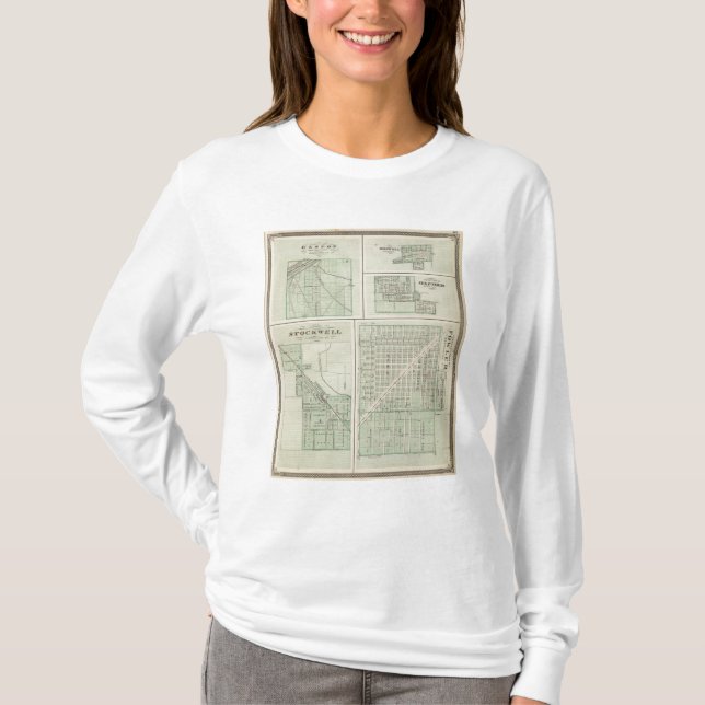 Unternehmensstadt von Fowler, Benton Co T-Shirt (Vorderseite)