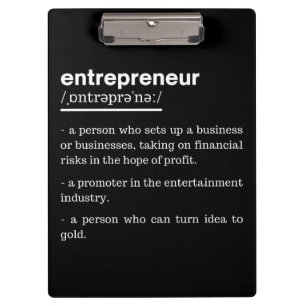 Unternehmer Definition Funny Business Owner Gesche Klemmbrett