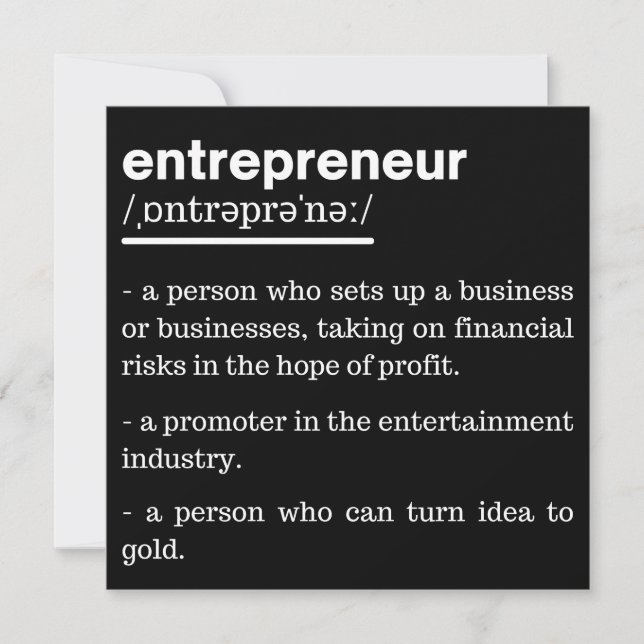 Unternehmer Definition Funny Business Owner Gesche Save The Date (Vorderseite)