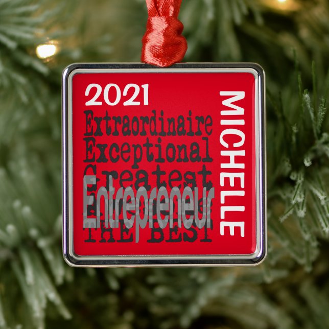 Unternehmer Extraordinär CUSTOM Ornament Aus Metall (Baum)