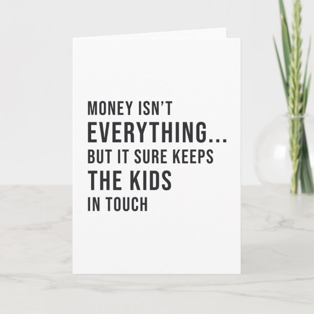 Unternehmer Geld ist nicht alles Kids Manager Karte (Vorderseite)