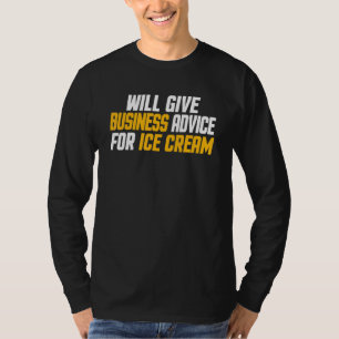 Unternehmer gibt Geschäftstipps für Eis T-Shirt